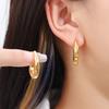 Irregular Geometric Ear Buckles Women'S Trendy Personality Design Earrings Temperament Simple And Cold Wind Earrings