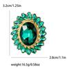 Broche Oval de Cristal con Girasol para Mujer Unisex Pines de Solapa Fiesta de Oficina Regalos para Amigos Accesorios