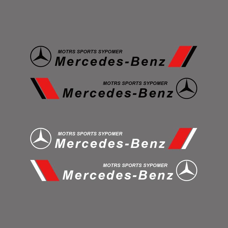 2pcs Car Badge Body Decoration Sticker Auto Accessories for Mercedes Benz Amg W204 W205 W212 W213 W221 W117 PC2