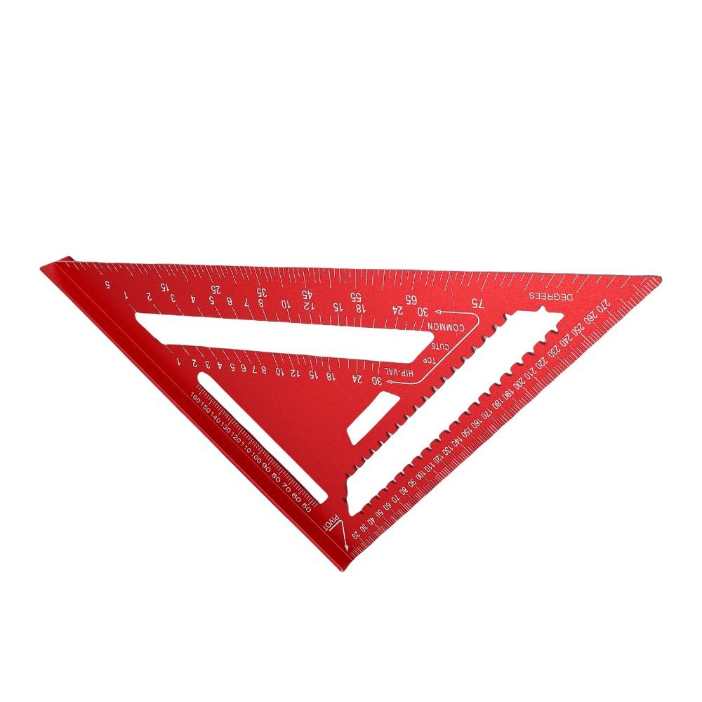 12 Inch Rafter Square Aluminum Alloy Carpenter Square Triangle Angle Protractor Carpentry