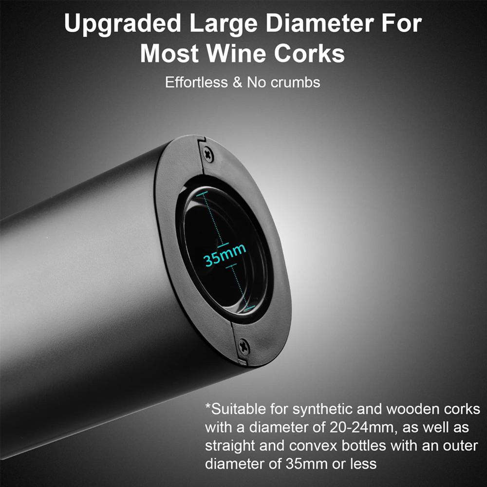 Cordless Automatic Wine Bottle Opener Battery Operated Spiral Corkscrew with One-Click Button Easy Cork Removal for Home Kitchen Bar Restaurant Use
