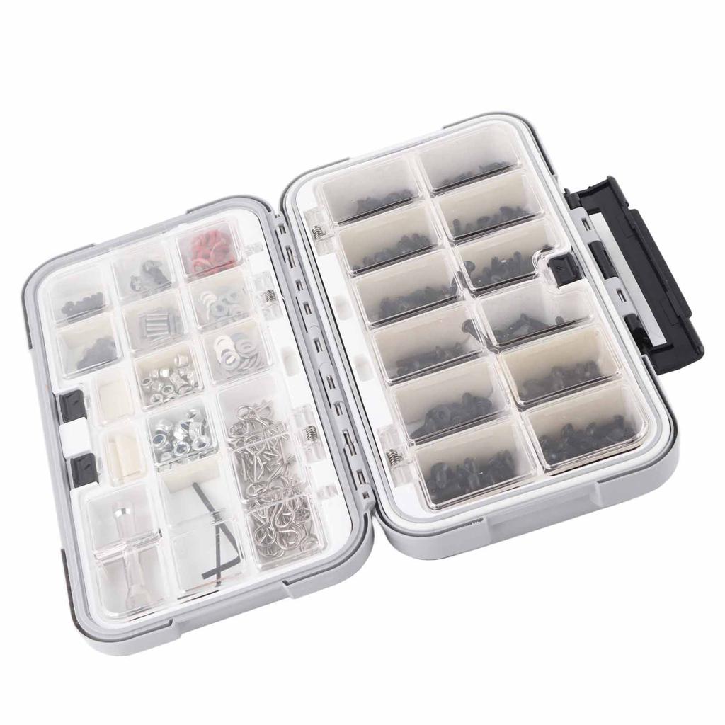 523 szt. Zestaw śrub RC Przezroczysty gwint Przegródki do przechowywania Żelazny materiał Zestaw asortymentu śrub dla 18