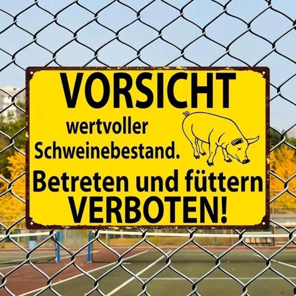 No Trespassing Sign 20x30cm Metal Wall Poster for Farm