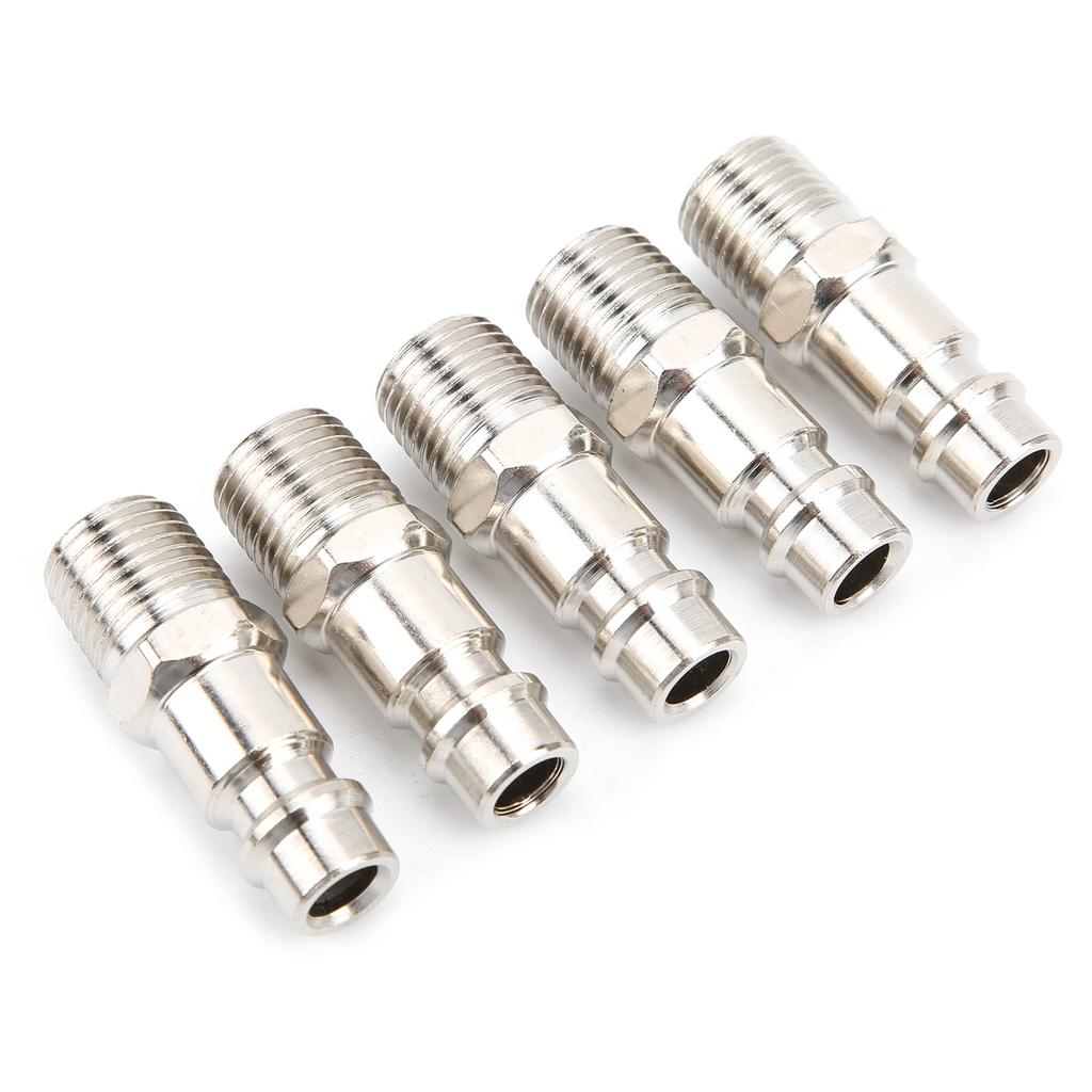 5Pcs Pneumatic Tool Connector European Style Plug Industrial Air Fitting Compressor Accessories