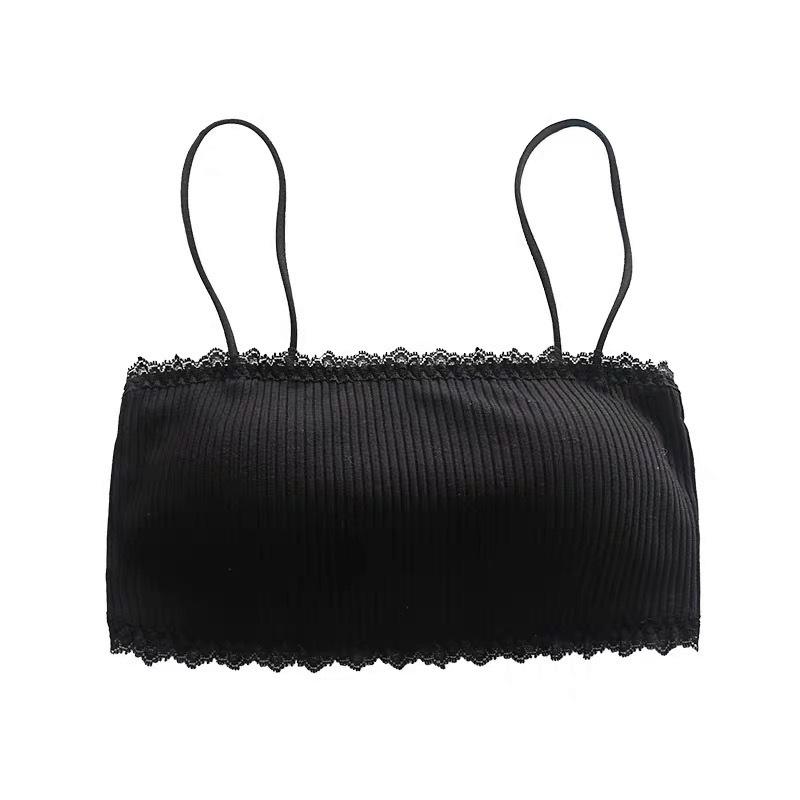 Pure Cotton Strapless Tube Top with Chest Pad – Beautiful Back Design, No Underwire, Row Buckle Closure – Ideal for Students