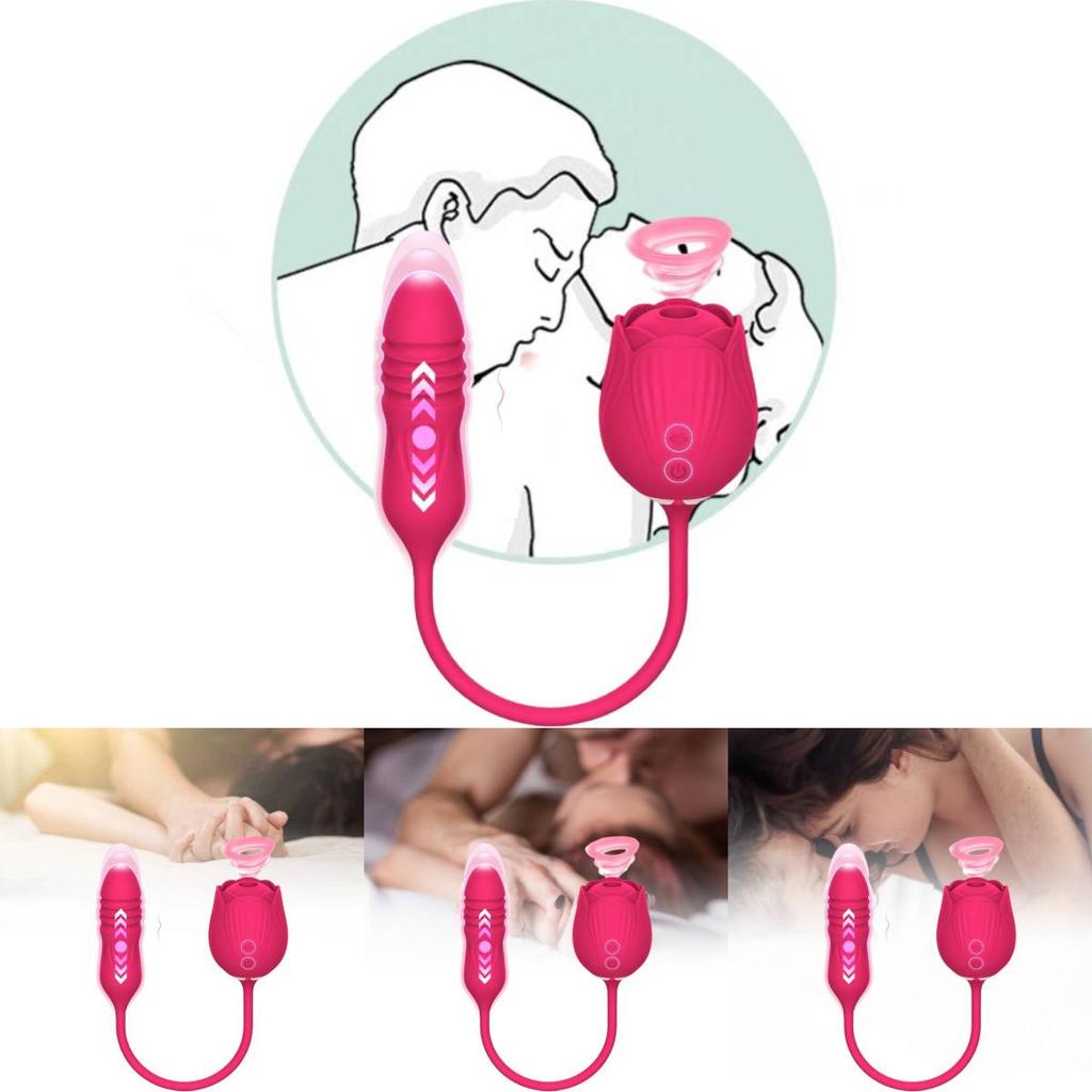 Sensual Dual-head Rose Massager For Women Eco-friendly Silicone Adult Toy