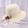 Summer Sun Beach Hat for Sun Protection and Sun Protection, Seaside Bow-shaped Dome Woven Straw Hat