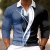 Essential! Long-sleeve Polo with Wolf & Leaf Prints