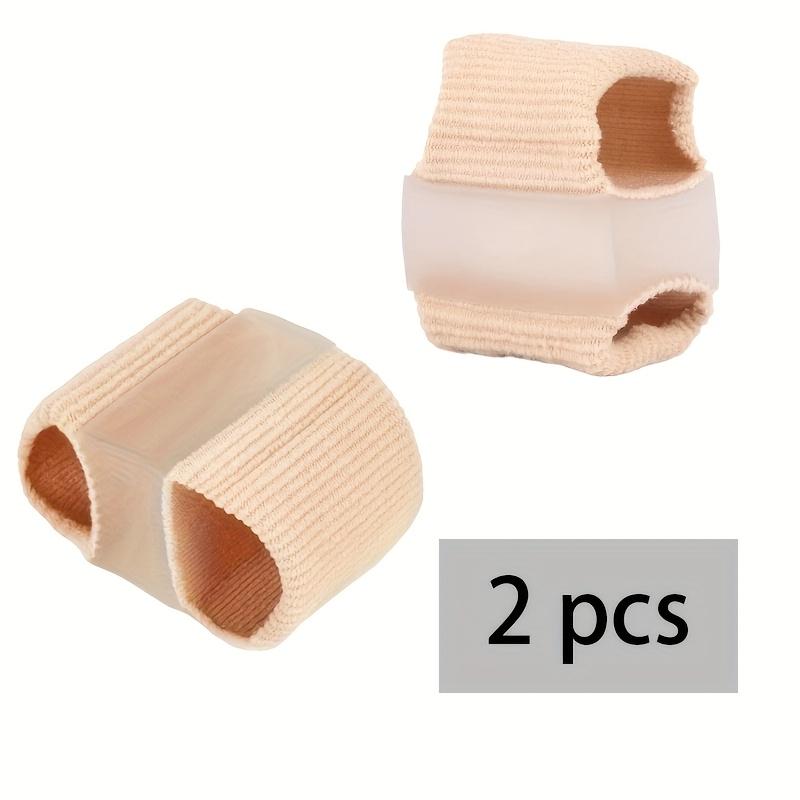 2 Pcs Soft Fiber Toe Separators for Overlapping Toes, Double Hole Toe Spacer Rings for Men and Women, Foot Care