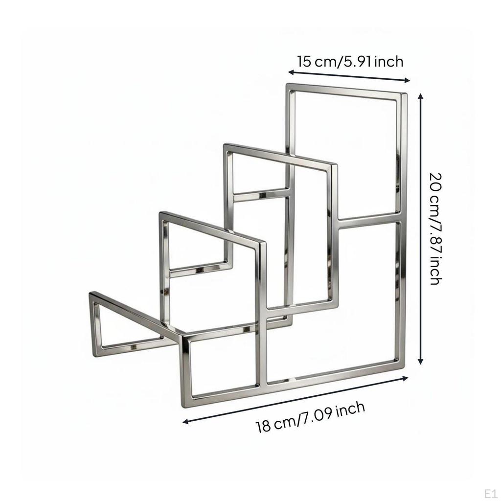 Supporto per frizione in acciaio inossidabile Display multi-livello per portafogli in metallo Design moderno Portamonete a gradini