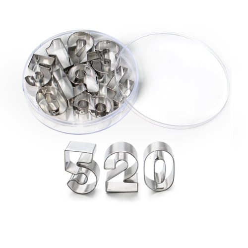 ShengHai Number Cutter Set of 9, Stainless Steel Cookie Cutter for Character Bento, Baking, and Cookie Cutter Making