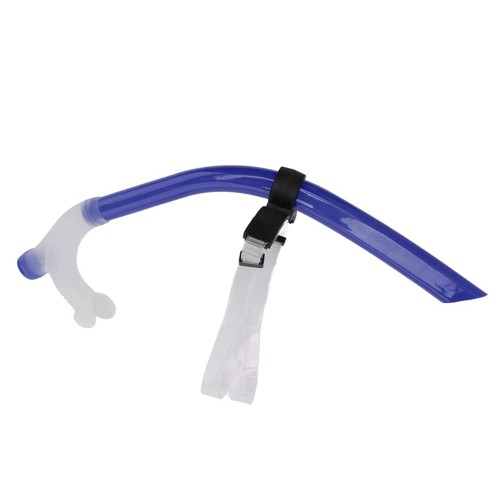 Swimming Snorkel Reduced Drag Silicone Swimming Breathing Tube with Adjustable Head Brace for Snorkeling Diving