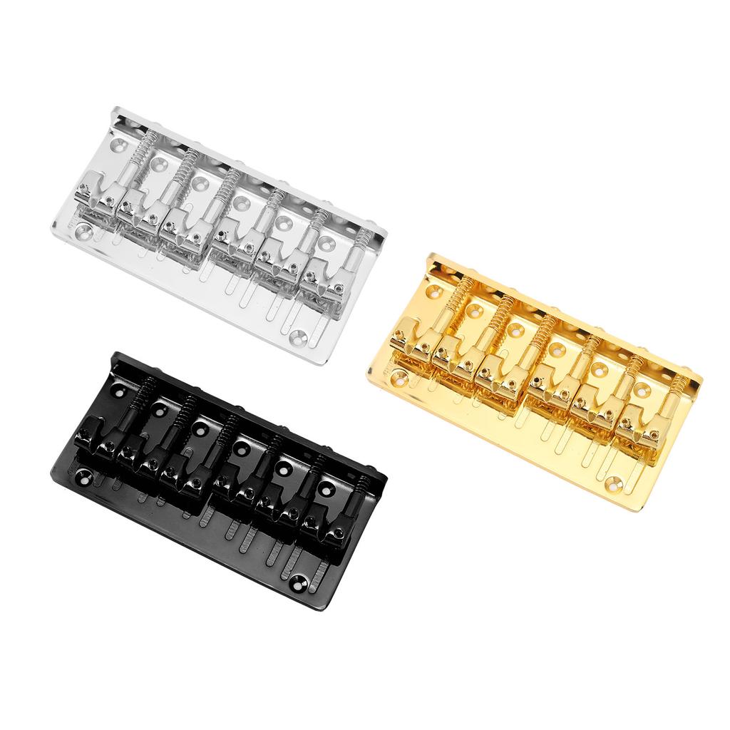 Bass Bridge Zinc Alloy Fixed Type 6 String Electric Bass Bridge Replacement for Practice
