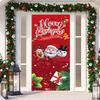 Santa Claus Christmas Hanging Cloth Fluorescent New Year Decoration  Entrance and Room