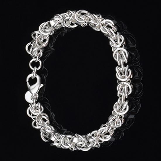 Women's Fashion Faux Silver Bracelet Bangle Chain Banquet Jewelry Gift