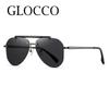 Trending Rimless Pilot Sunglasses Men Black UV400 HD Lens Eye Protection Fashion Sun Glasses Fishing