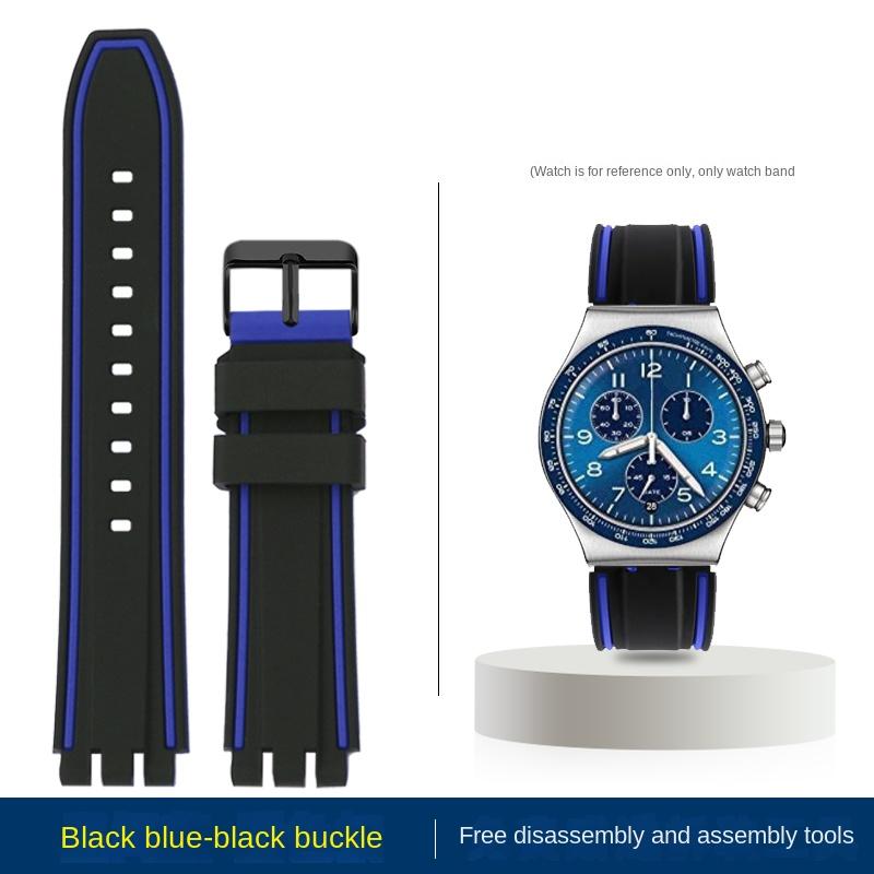 5 Colors For Swatch Rubber Watch Strap 19mm 20mm 21mm YCS YAS YGS YVS454 451 YVS420 435 Soft Sports Silicone Watchband Men Women