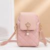 2026 New Pearl Pendant Bag Diamd Vertical Phe Bags Fashi Baita Women's Bag Diamd Grid Embroidered Crossbody Bags