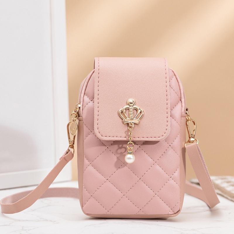 2026 New Pearl Pendant Bag Diamd Vertical Phe Bags Fashi Baita Women's Bag Diamd Grid Embroidered Crossbody Bags