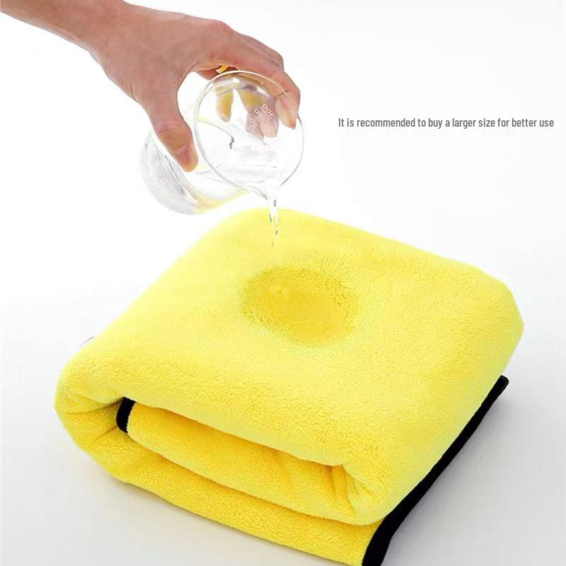 Two-Color Coral Fleece Pet Bath Towel - Soft, Absorbent, High-Density with Custom Print Option