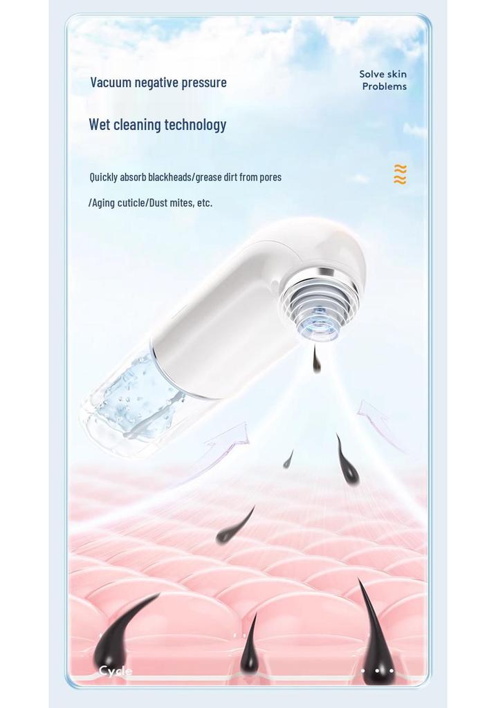 Electric Blackhead Suction Facial Cleaner with Small Bubble Technology