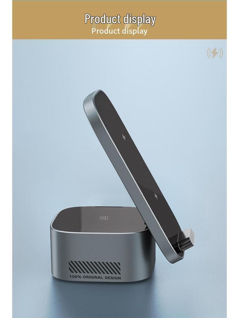 Foldable 3-in-1 Wireless Charging Stand for iPhone, AirPods, and Apple Watch