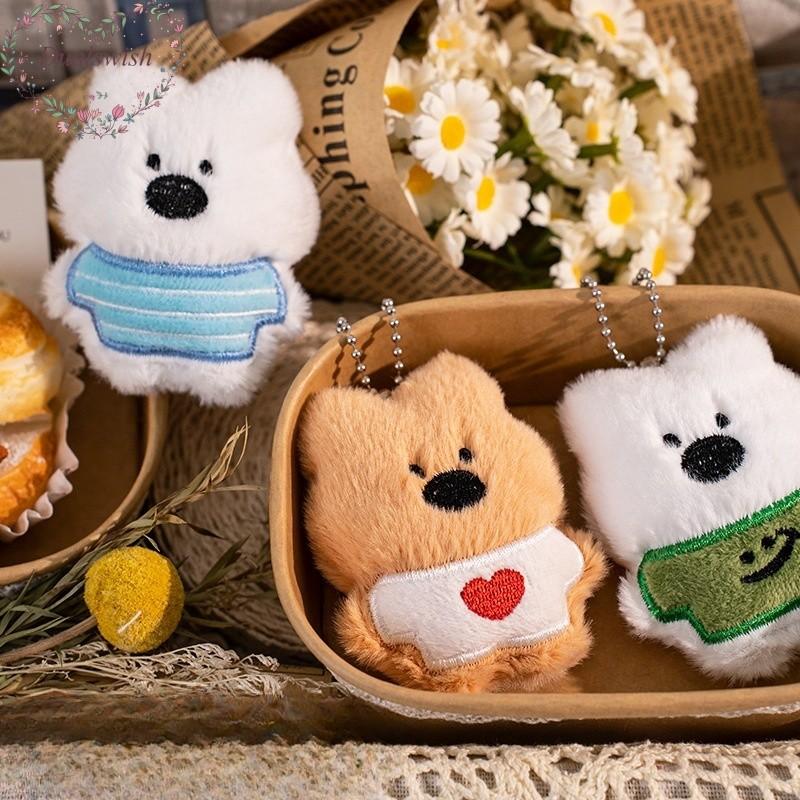 Plüsch Bär Schlüsselanhänger Cartoon Tier Welpe Dekoration Anhänger Schlüsselanhänger Kreative Puppe Anhänger Studenten Rucksack Anhänger Paar Geschenk Freund Geschenke