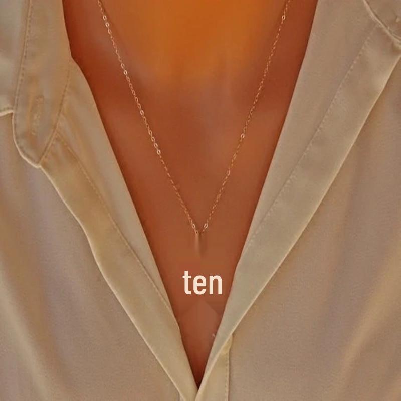 

Позолоченное 14-каратным золотом ожерелье-крест из стерлингового серебра для женщин - Простое, универсальное украшение-подвеска на ключицу 14K Gold Color