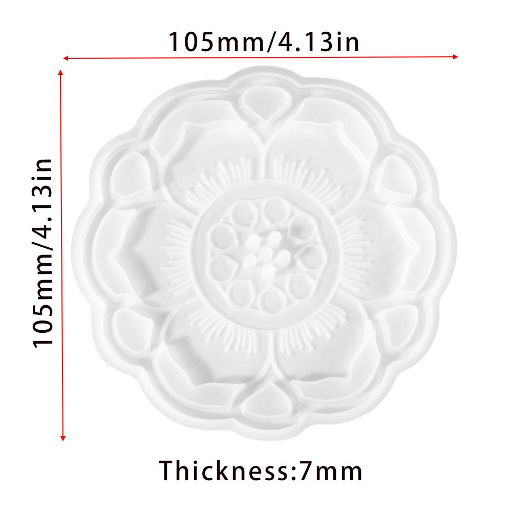 1Pcs Round Coaster Resin Silicone Mold UV Epoxy Resin Molds For DIY Coffee Cup Crafts Home Decoration Making Accessories