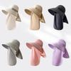 Wide Brim Face Covering Sun Hat Adjustable Integrated Fishing Hat  Hiking