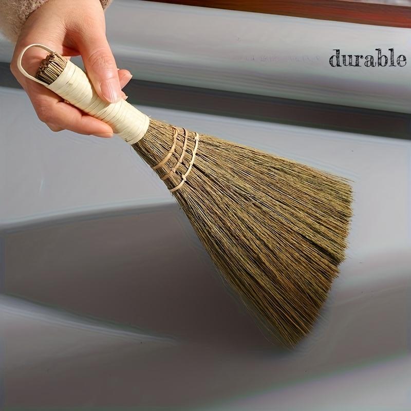 

1 Handheld Broom with Woven Bristles - Portable Manual Sweeping Cart, Suitable for Home Kitchen Floors, Office Desktops