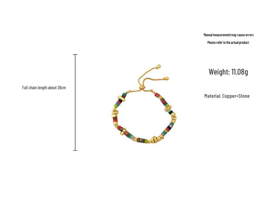 Retro Bohemian Stone Beaded Choker Necklace for Women