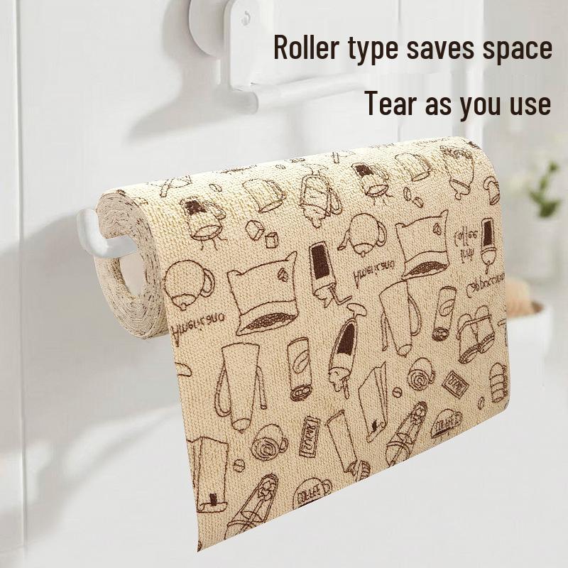 Point-Break Design Tearable Printed Dishcloth for Kitchen Cleaning