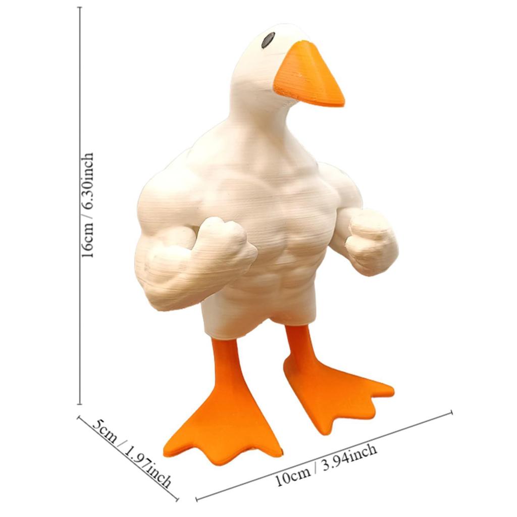 Creative Muscle Duck Resin Statue Ornament Home Decoration Funny Key Magnetic Duck Art Sculpture Crafts Living Roon Garden Decor