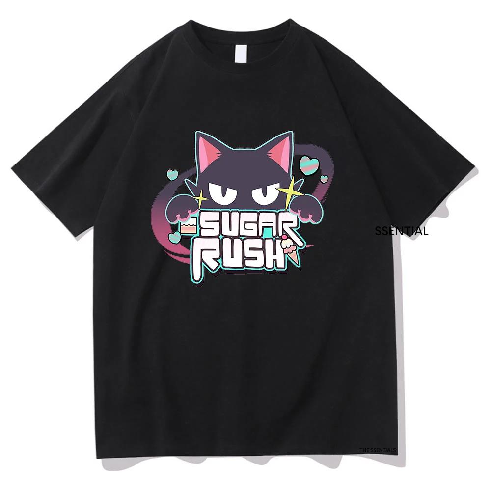Blue Anime Archive T-shirt Sugar Rush Fun Women's Clothing Unisex Street Clothing Manga Role Playing Dress Pattern T-shirt