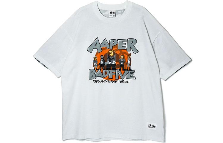 Li Ning x Aape Badfive T Shirt Men s White AHSR745-2 L