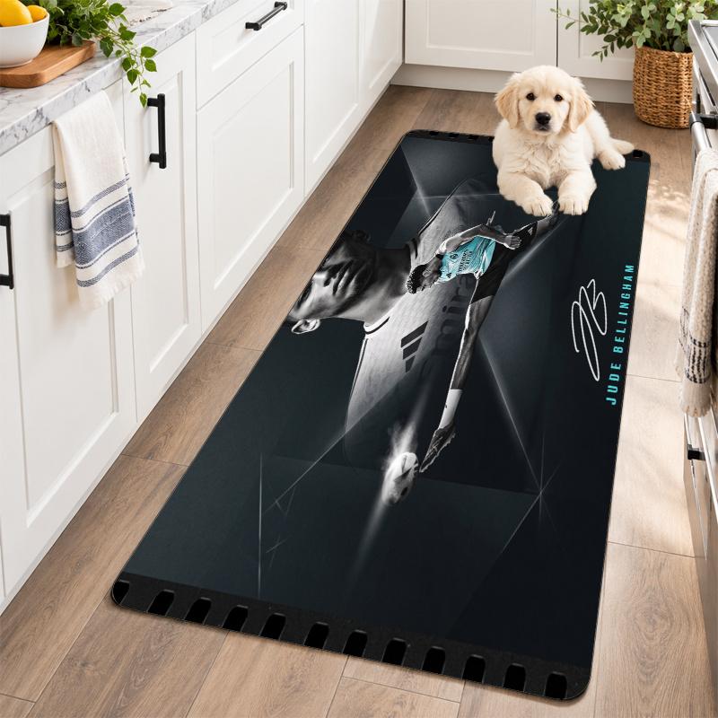 Flannel Kitchen Mat Jude Bellingham Soft Area Rug Non Slip Floor Carpet Home Decoration