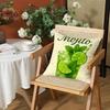 Natural M-Mojito Bar Beach Match Pillow Case Printing Pillowcase Living Room Sofa Cushion Cover Bedroom Room Decor