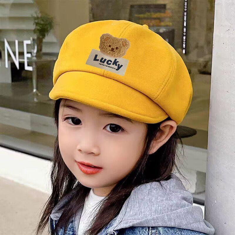 Children's Fashionable Berets, Cute Baseball Caps for Girls Autumn and Winter