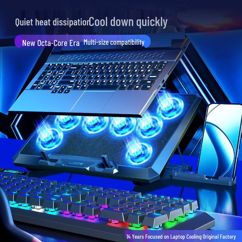 8-Fan Gaming Laptop Cooling Stand