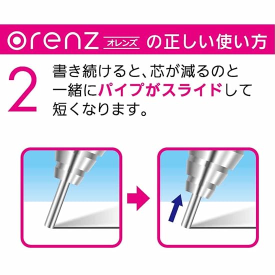 Pentel Mechanical Pencil Orenz XPP502-W 0.2mm White