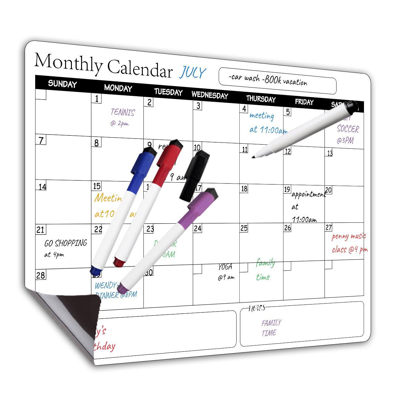 

Эксклюзивный A3 стираемый магнитный месячный/недельный планер и набор для белой доски