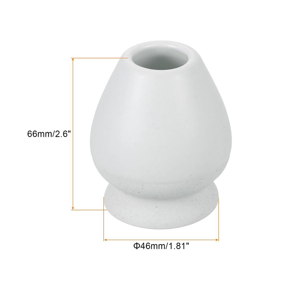 uxcell Ceramic Chasen Stand, 66mm, Matcha Whip Holder, Tea Utensil Set, Traditional Matcha Whip Stand, Tea Utensils, Tea Set Supplies, White