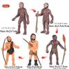 Oenux Prehistoric People Life Scene Human Evolution Wild Sabre-toothed Tiger Mammoth Animals Model Action Figures Collection Toy