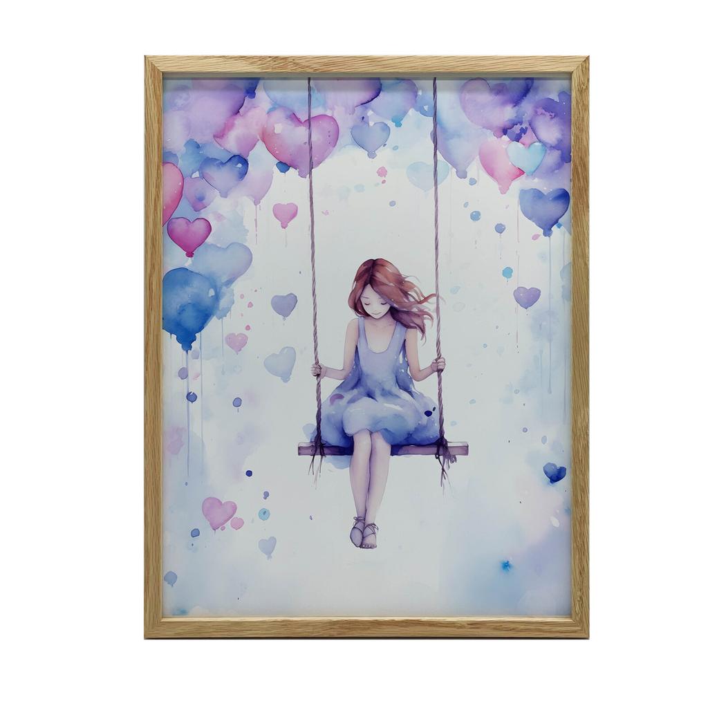 Fioletowa Radość Fioletowa Radość, 70X100 Cm, Rama Aluminiowa Czarna, Papier Matowy 230 Gsm