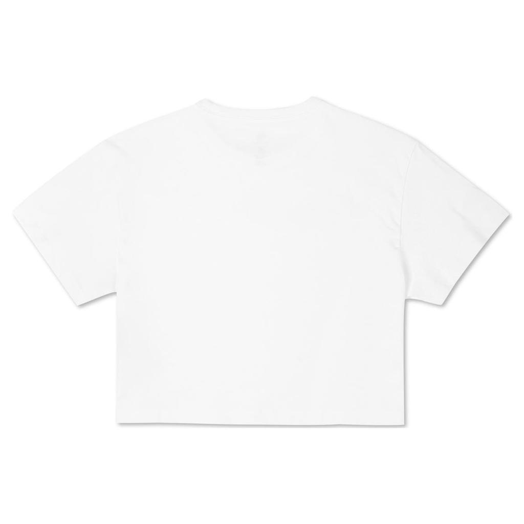 (WMNS) Converse Puff Wordmark T-Shirt Asia Sizing 'White Black' Women's 10021656-A05