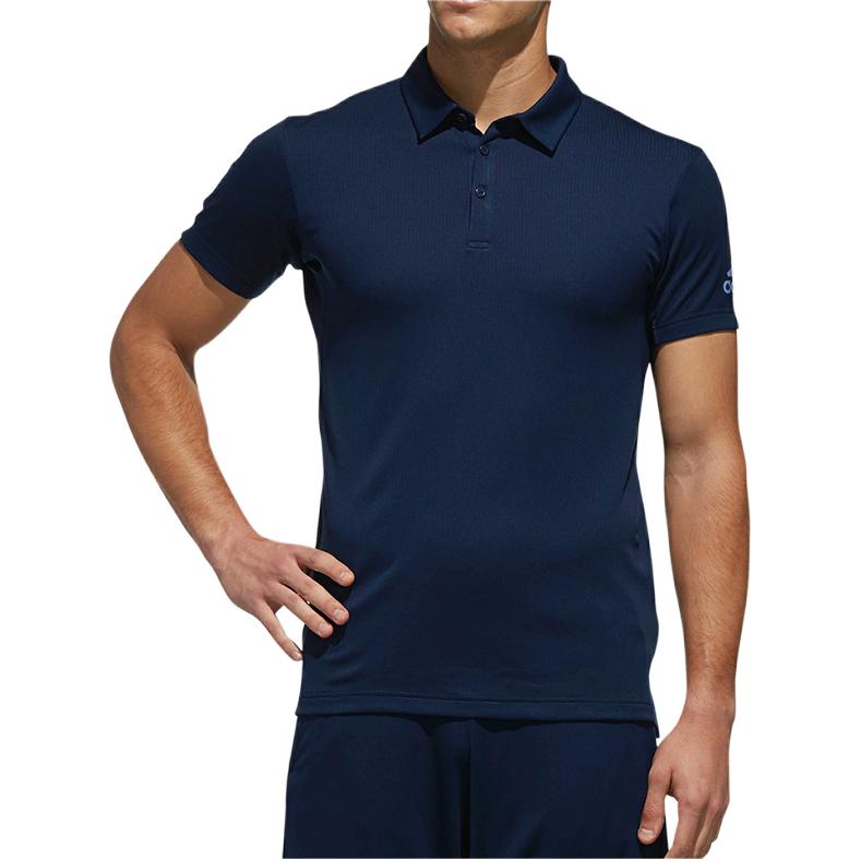 

Adidas SS19 Breathable Moisture-Wicking Tennis Shirt Men Tops Navy-Blue DU8413 S