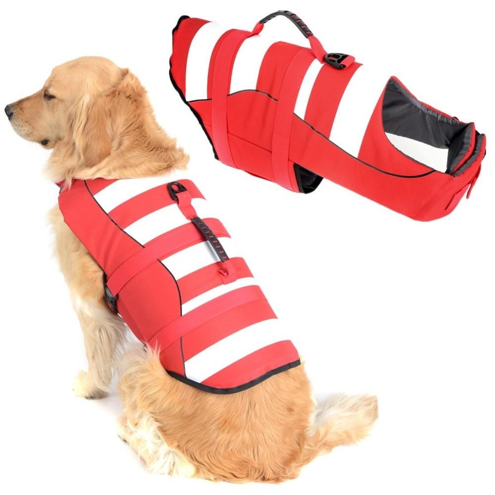 Reflective Dog Life Jacket Superior Buoyancy Pet Life Preserver  for Small Medium Dogs