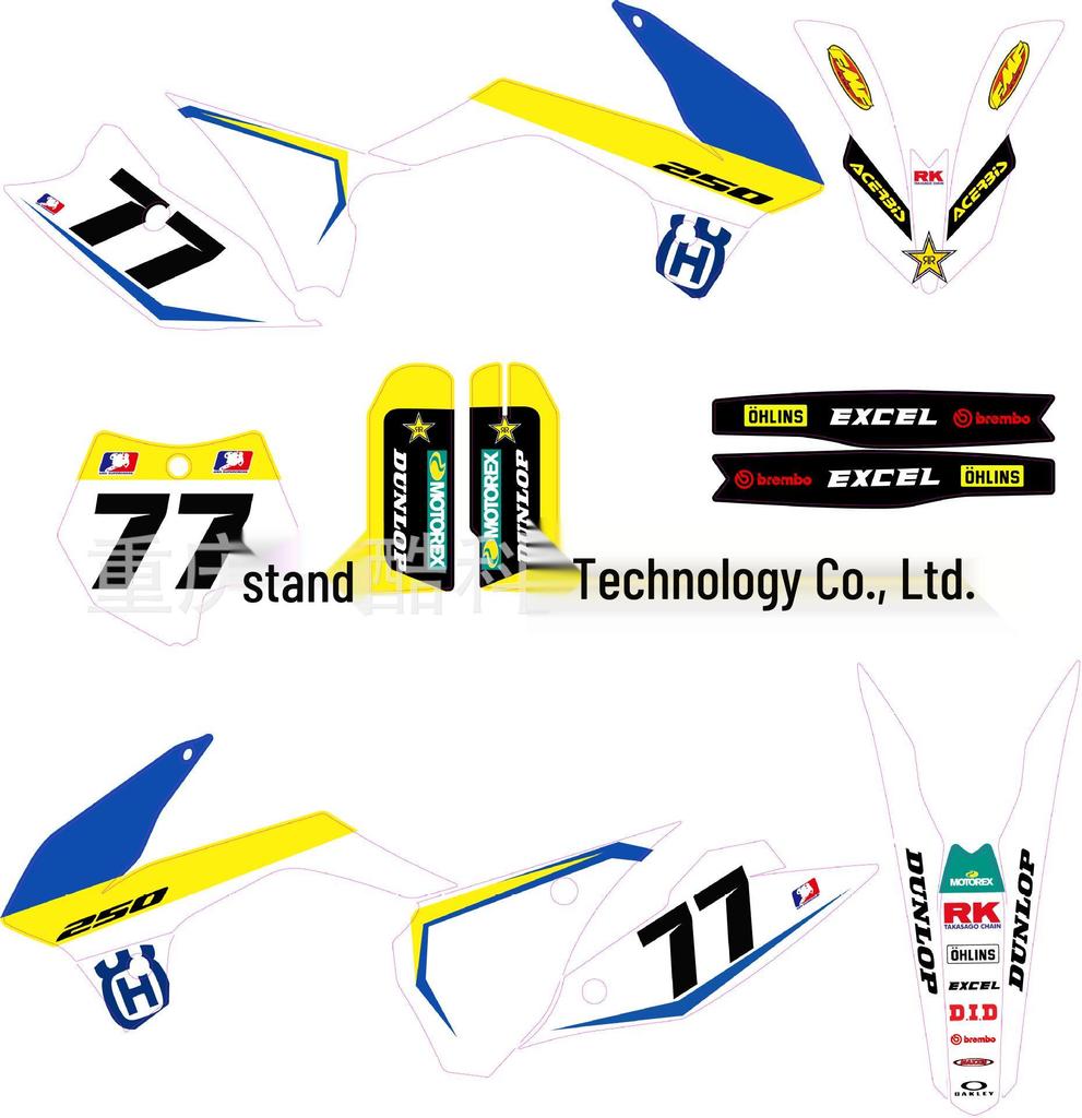 BOSUER Cheetah Hunter N911 Off-Road Motorcycle Decals & Stickers