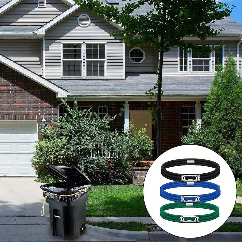 Adjustable Trash Can Locking Fasteners; for Trash Cans; Outdoor Wheeled Trash Cans,Highly Elastic, Adjustable Prevents Trash Bags from Slipping